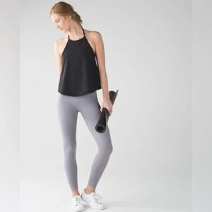 Lululemon Free Spirit Black Halter Tank Top Built in Bra Athletic‎ Size Small